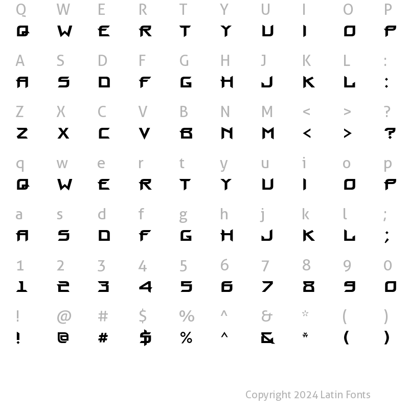 Character Map of ProunC Bold