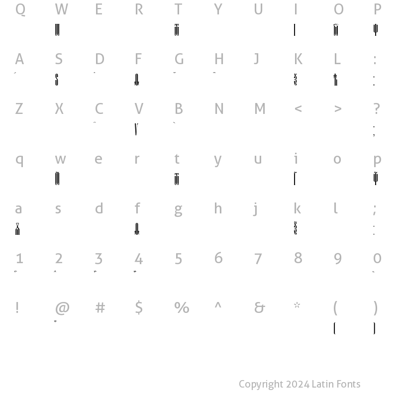 Character Map of Psaltyr Regular