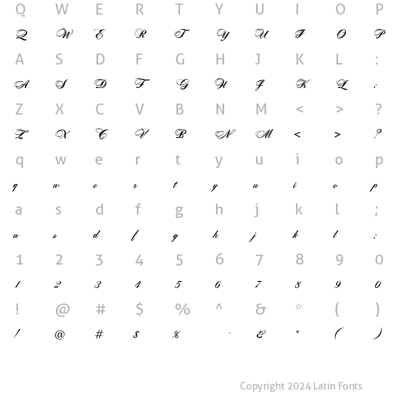 Character Map of Rosamunda One Normal