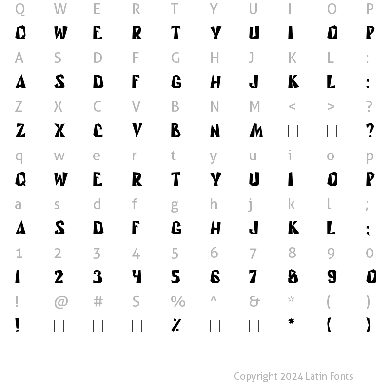 Character Map of Rublik Regular