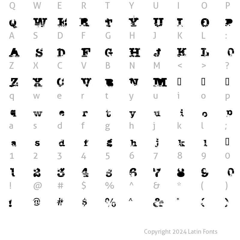 Character Map of Sacrafical Regular