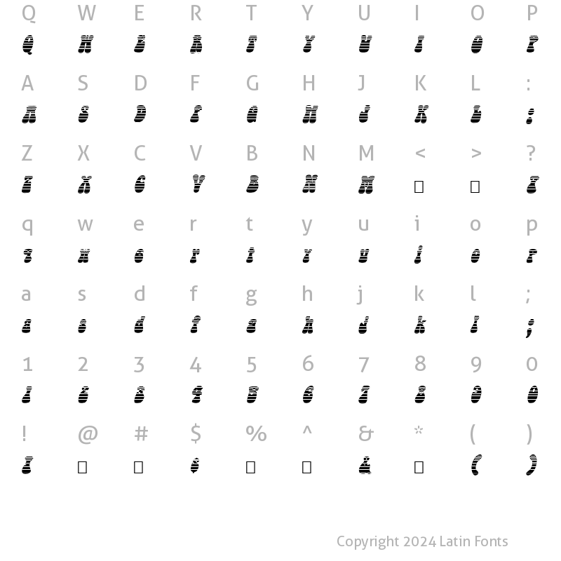 Character Map of Sargoo Regular