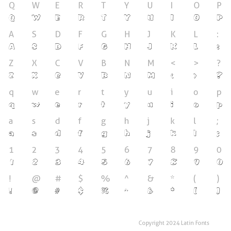 Character Map of Somora Regular