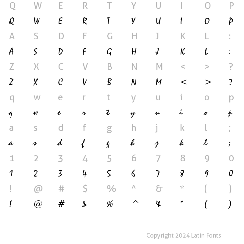 Character Map of Staccato222 BT Regular