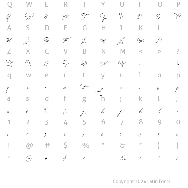 Character Map of Sudestada Regular