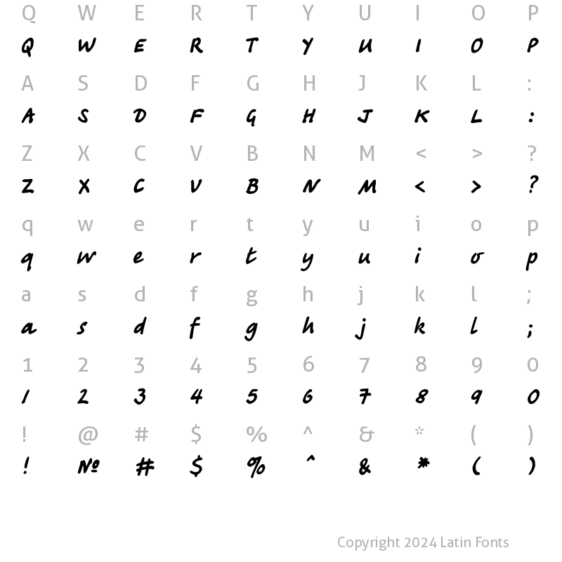 Character Map of TagirC Regular