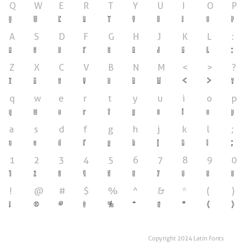 Character Map of TauernC Regular