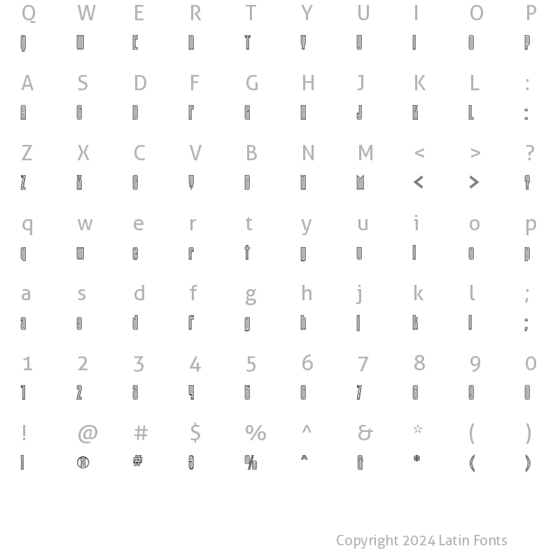 Character Map of TauernEC Regular