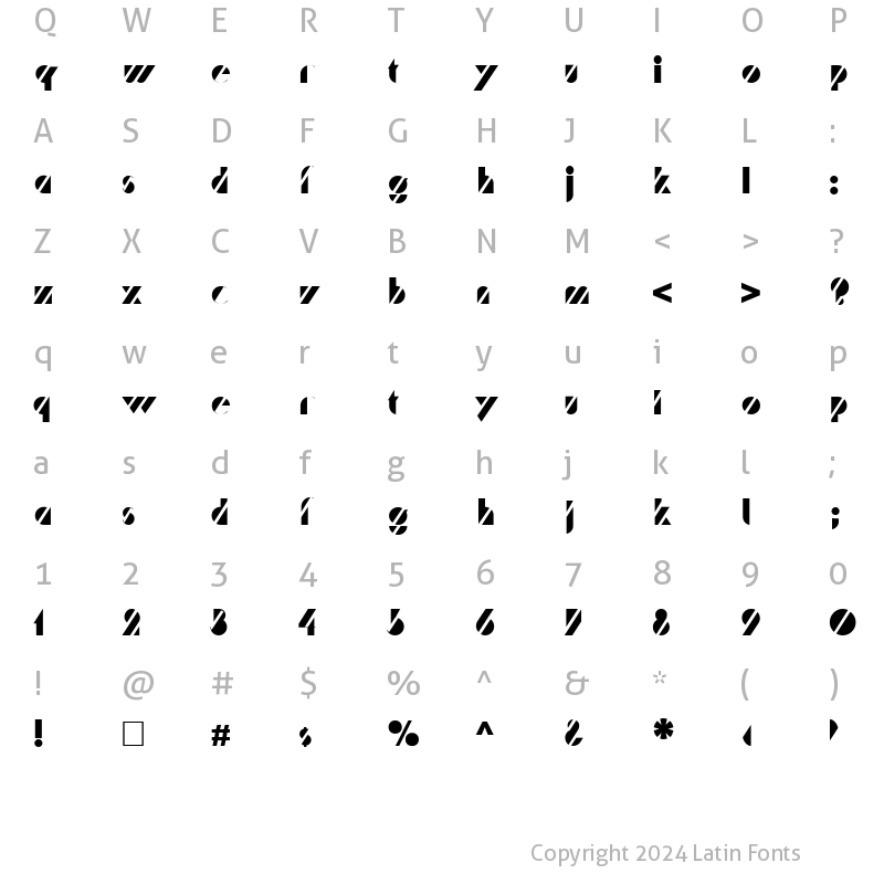 Character Map of Trafaret Normal