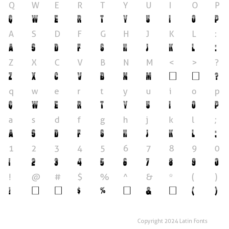 Character Map of Will-Harris Regular