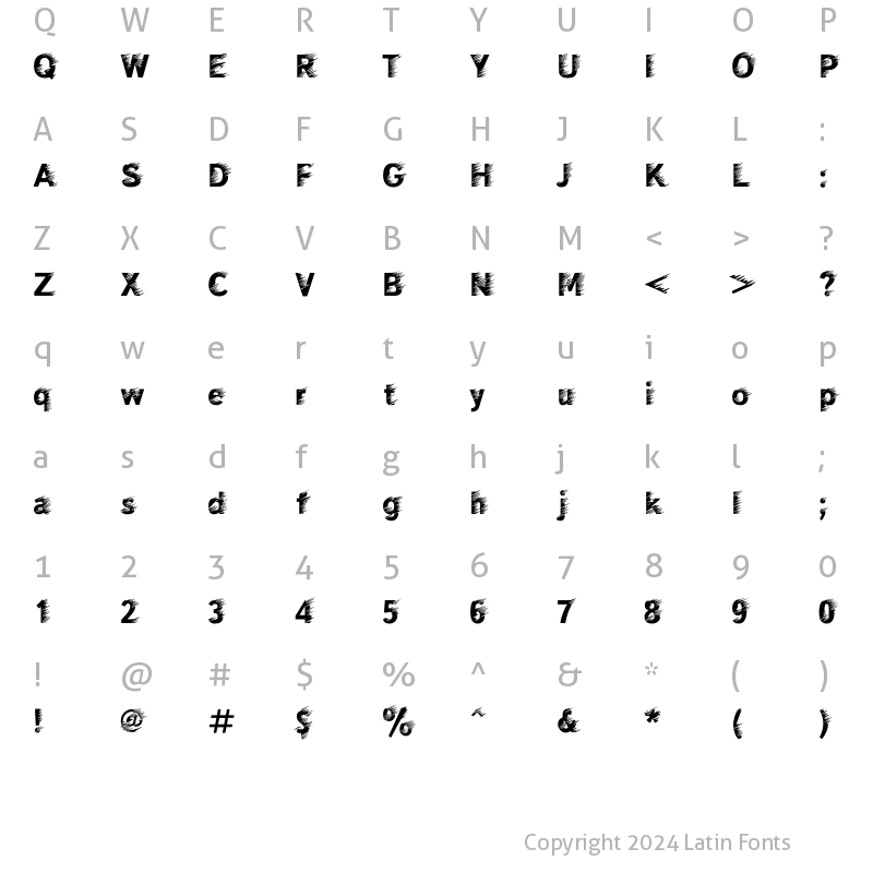 Character Map of WindC Regular